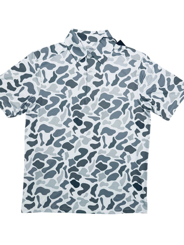 Grey Camo Performance Polo