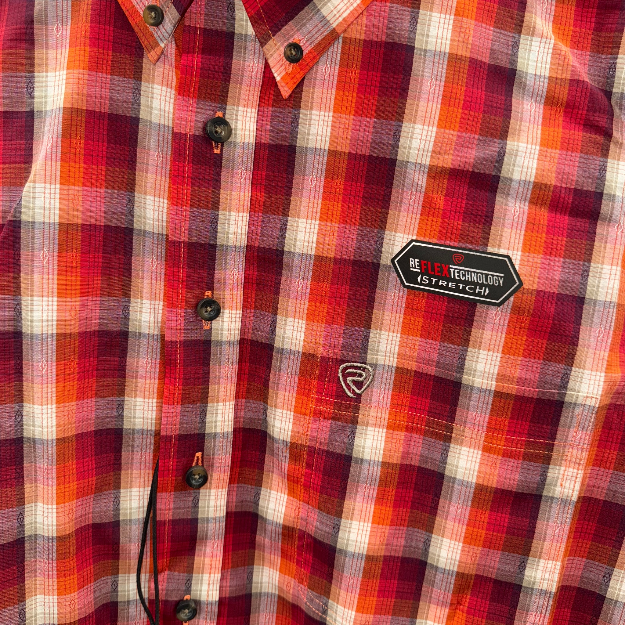 Men's Plaid Dobby SS Button Down