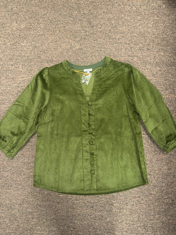 The Fall Corduroy Olive Top