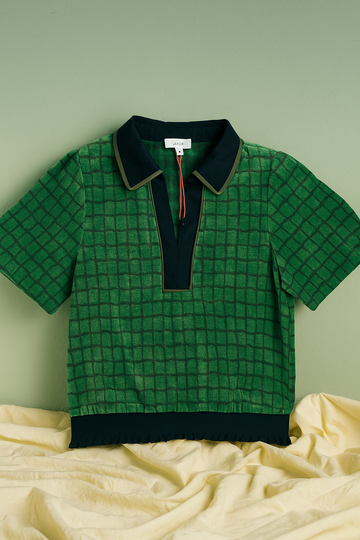 The Plaid Elegant Detailed Top