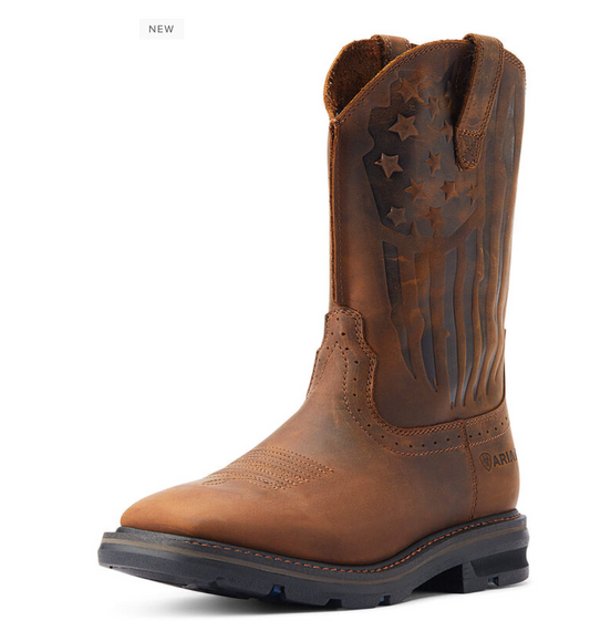 Ariat - 10044426 - Sierra Shock Shield Patriot Steel Toe Boot