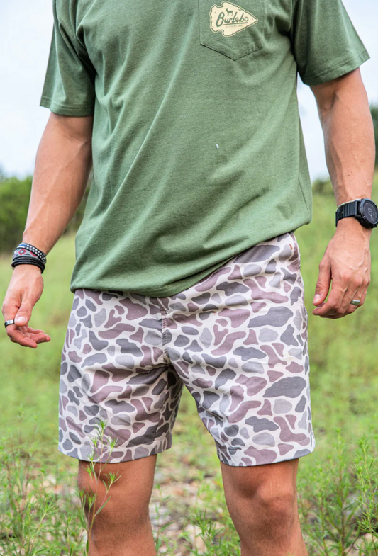 Burlebo Everyday Shorts - Classic Deer Camo