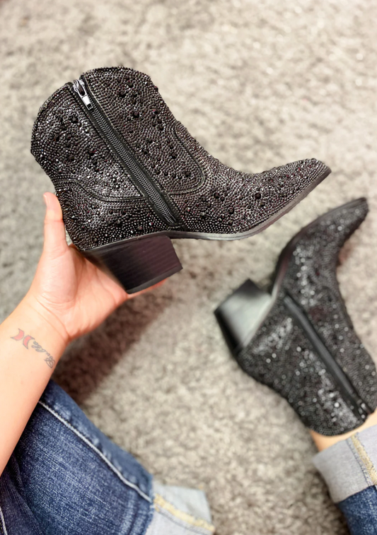 Corkys Shine Bright Boot - Black Rhinestone