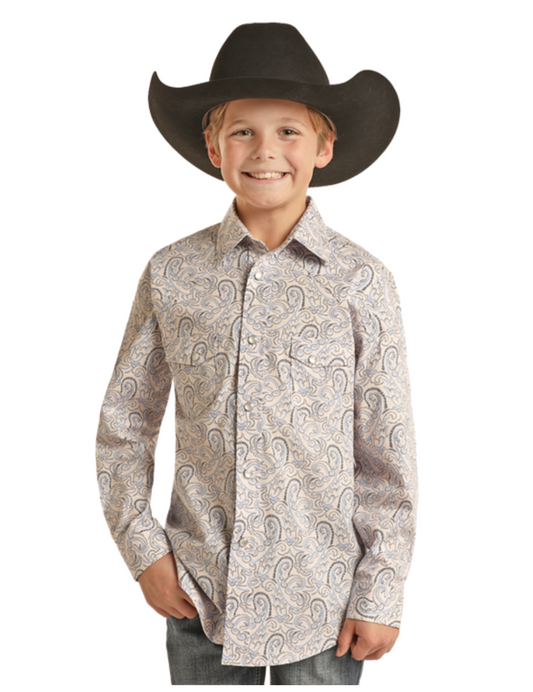 Boy's L/S Pearl Snap Shirt