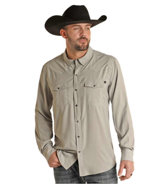 Performance Long Sleeve Pearl Snap Shirt