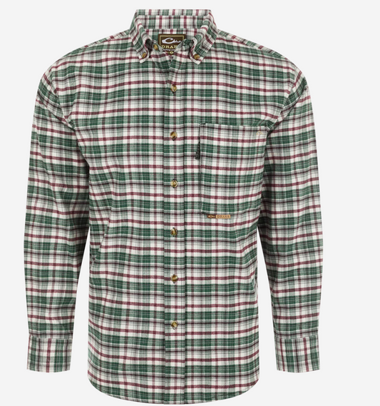 Autumn Brushed Twill Plaid Long Sleeve Shirt