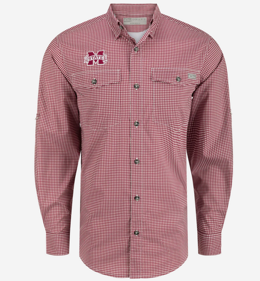 Mississippi State Frat Gingham Long Sleeve Shirt