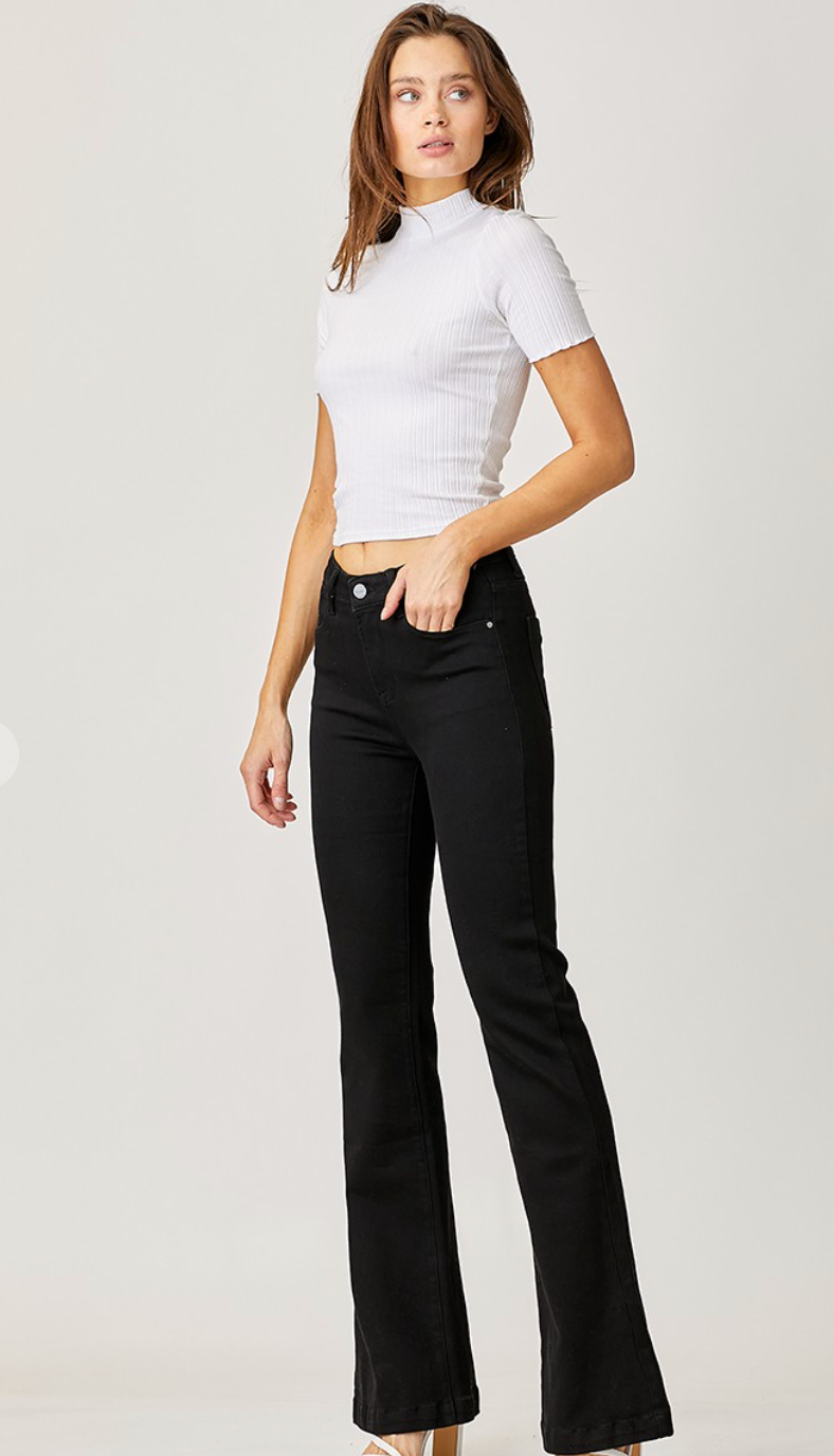 Risen Mid-Rise Basic Flare Jean