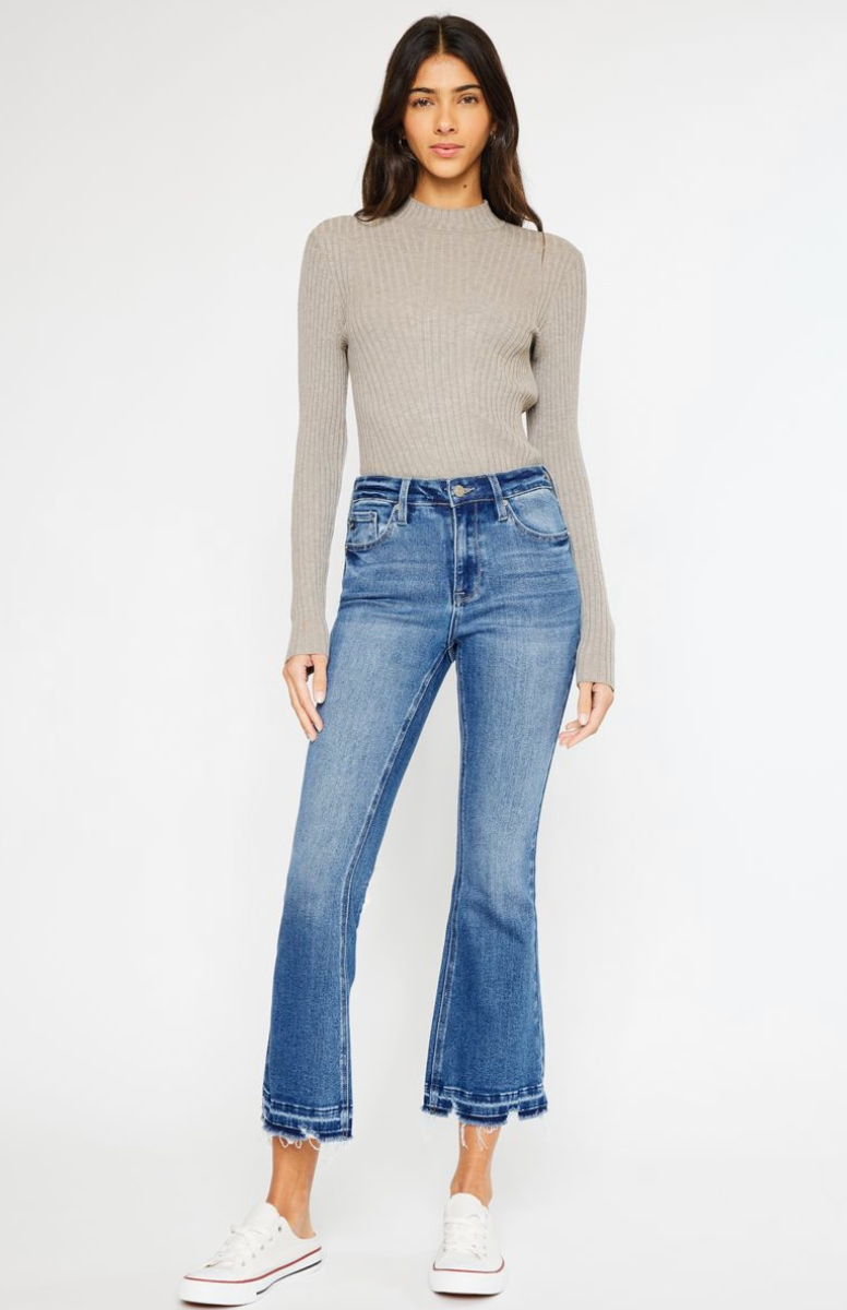 KanCan High Rise Crop Bootcut Jeans