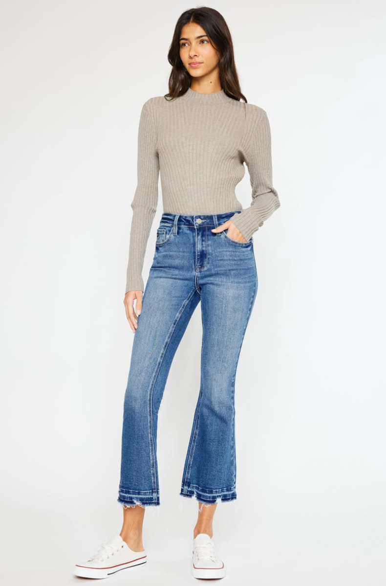 KanCan High Rise Crop Bootcut Jeans