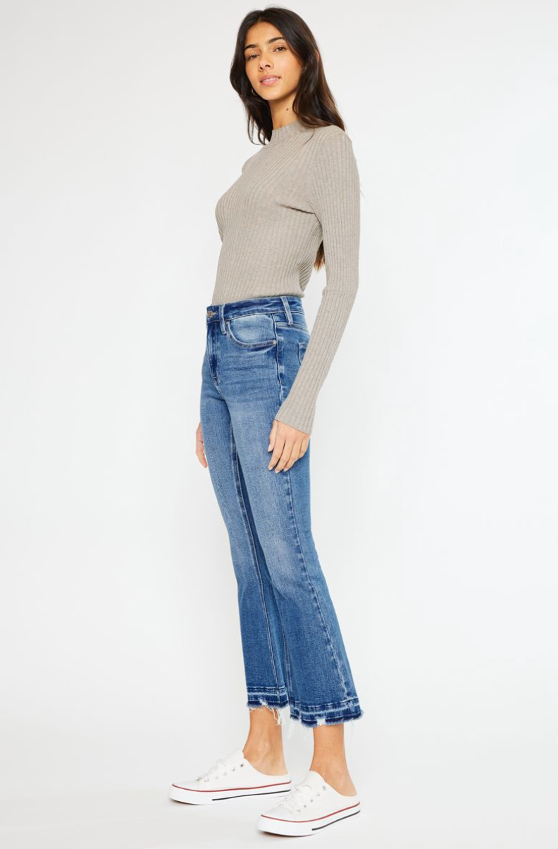 KanCan High Rise Crop Bootcut Jeans