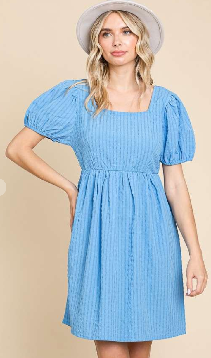 Beautiful Babydoll Square Neck Dress