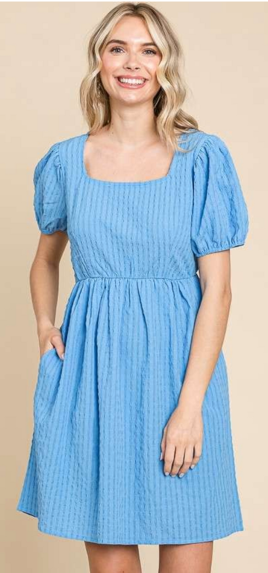 Beautiful Babydoll Square Neck Dress