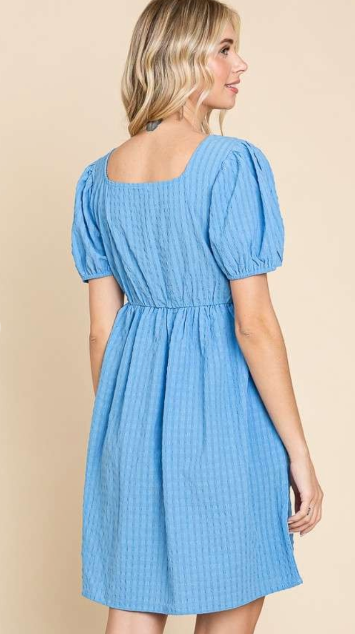 Beautiful Babydoll Square Neck Dress