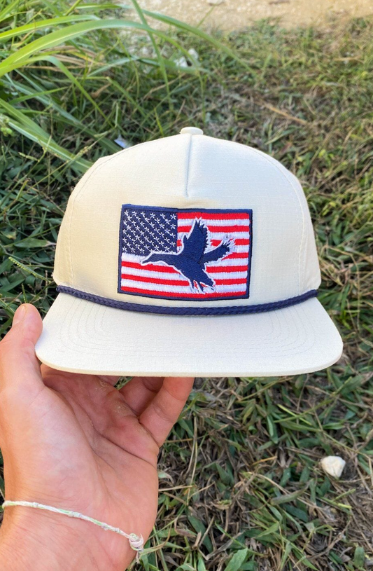 Burlebo Cap - American Flag Duck - PUTTY