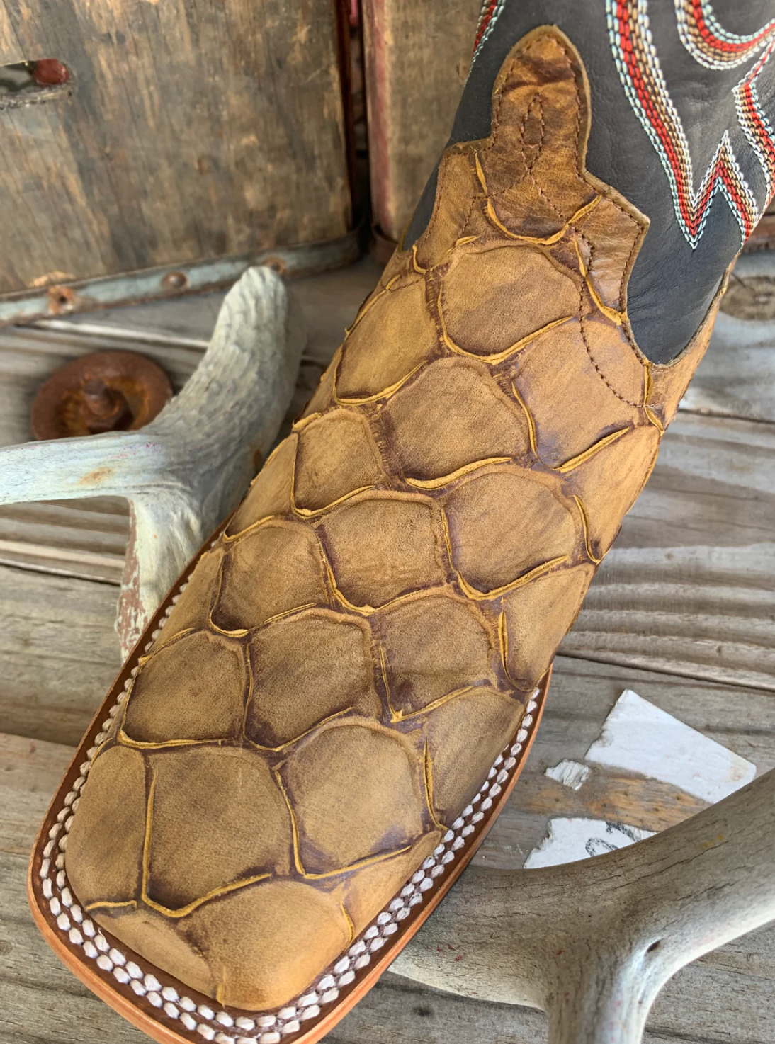 Anderson Bean Mens Horse Power Honey Filet Of Fish Print Boots - HP1865