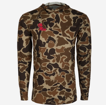 Drake Ole Miss Performance Long Sleeve Camo Hoodie