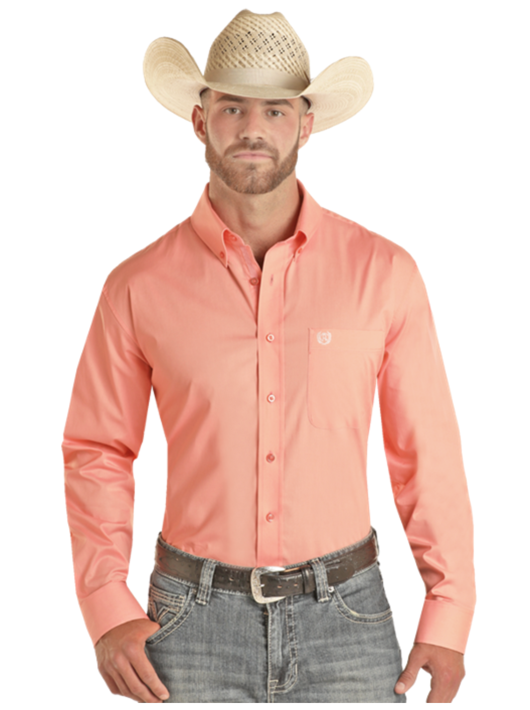Rock & Roll Denim Men's Solid Poplin Shirt