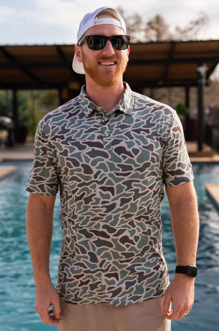 Burlebo Performance Polo - Retro Duck Camo