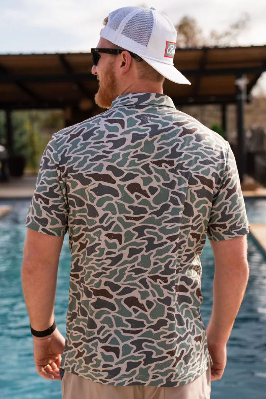 Burlebo Performance Polo - Retro Duck Camo