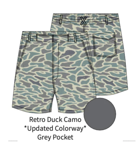 Burlebo Youth Everyday Short - Retro Duck Camo