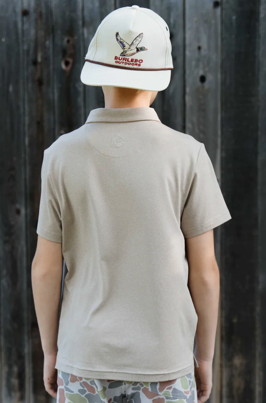 Burlebo Youth Polo - Heather Khaki