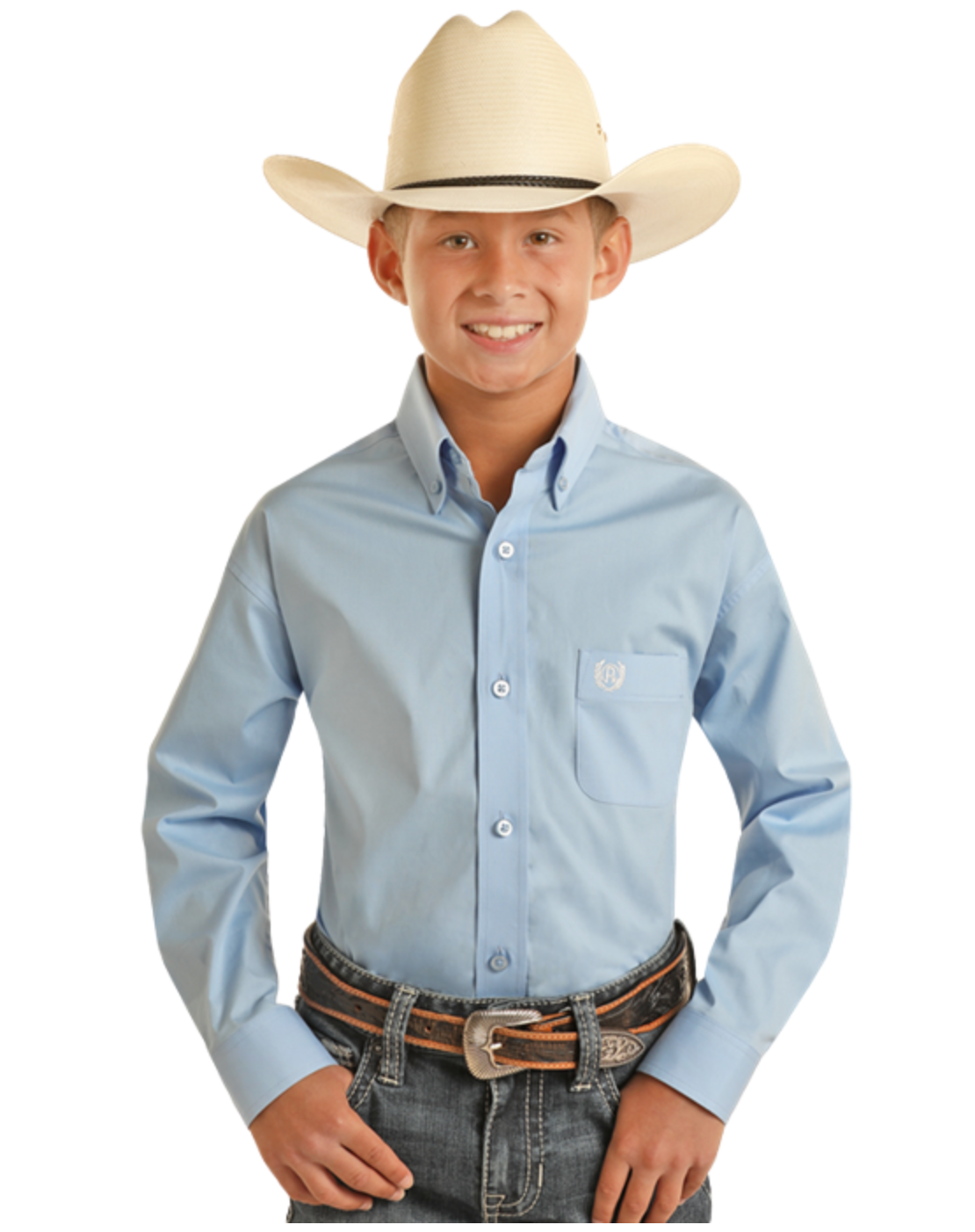 Boy's Solid Poplin Shirt