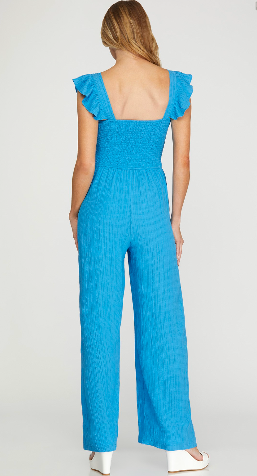 Playful Smocked Jumpsuit