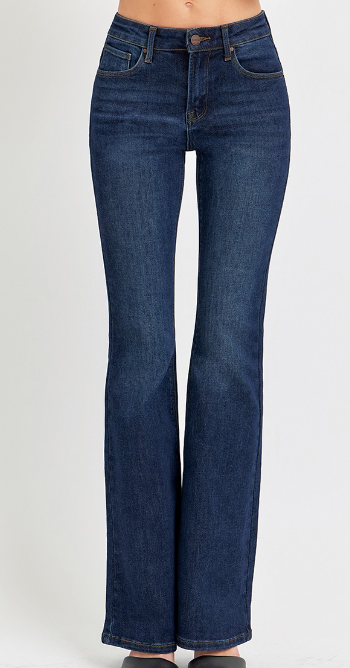 RISEN HIGH RISE-FLARE-BASIC JEANS