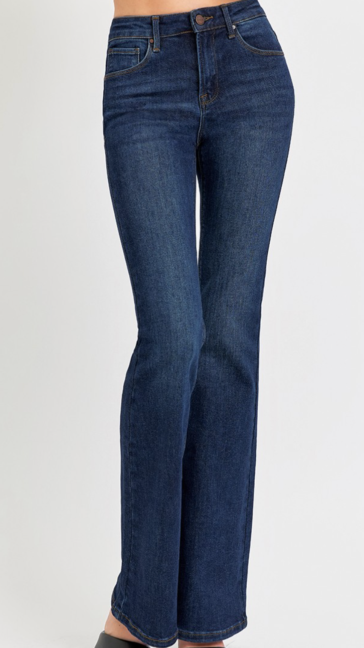 RISEN HIGH RISE-FLARE-BASIC JEANS