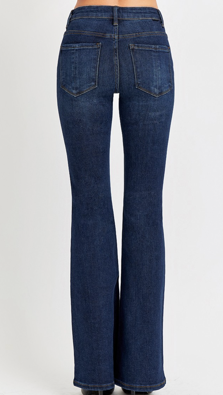 RISEN HIGH RISE-FLARE-BASIC JEANS