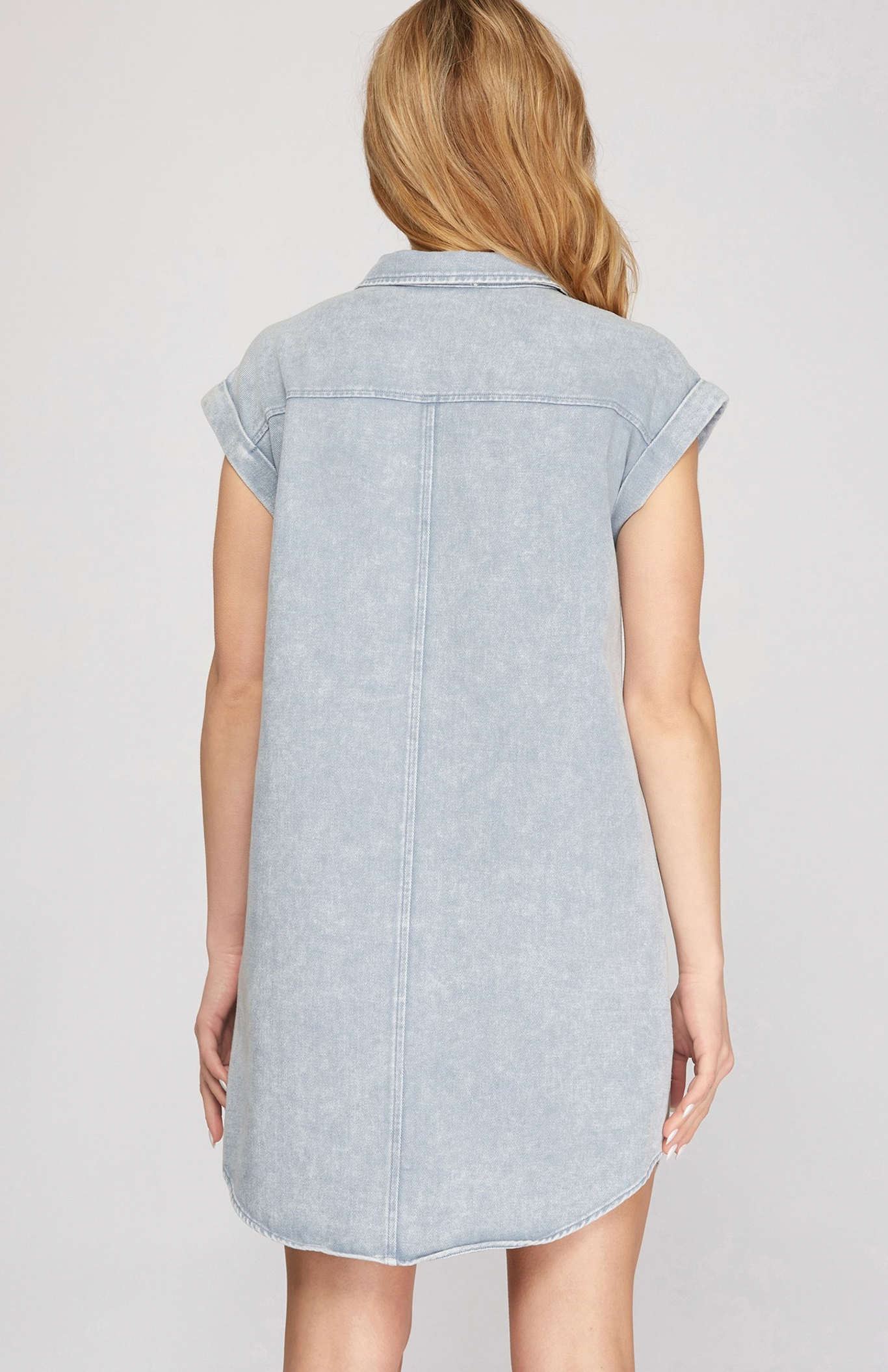 Washed Twill Shirt Dress