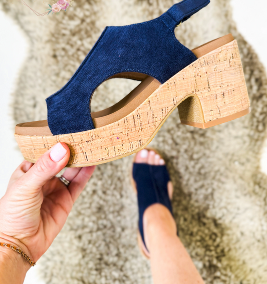 Corky's Frisky Suede Wedge Sandal