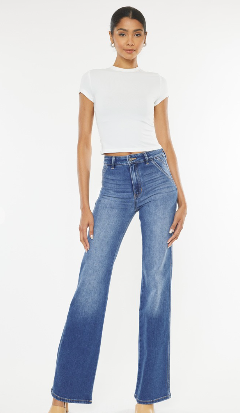 ULTRA HIGH RISE HOLLY FLARE JEANS-KC9248M-OP