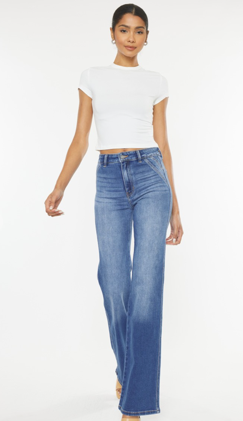 ULTRA HIGH RISE HOLLY FLARE JEANS-KC9248M-OP