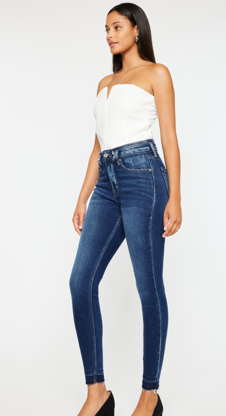 HIGH RISE ANKLE SKINNY JEANS