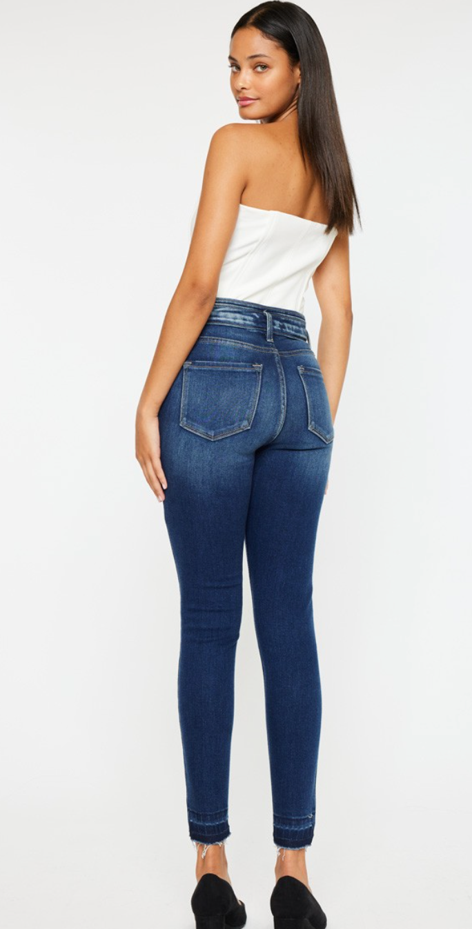 HIGH RISE ANKLE SKINNY JEANS