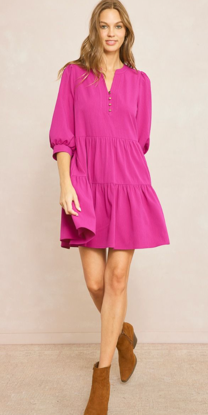 Fun And Bright Solid Dress