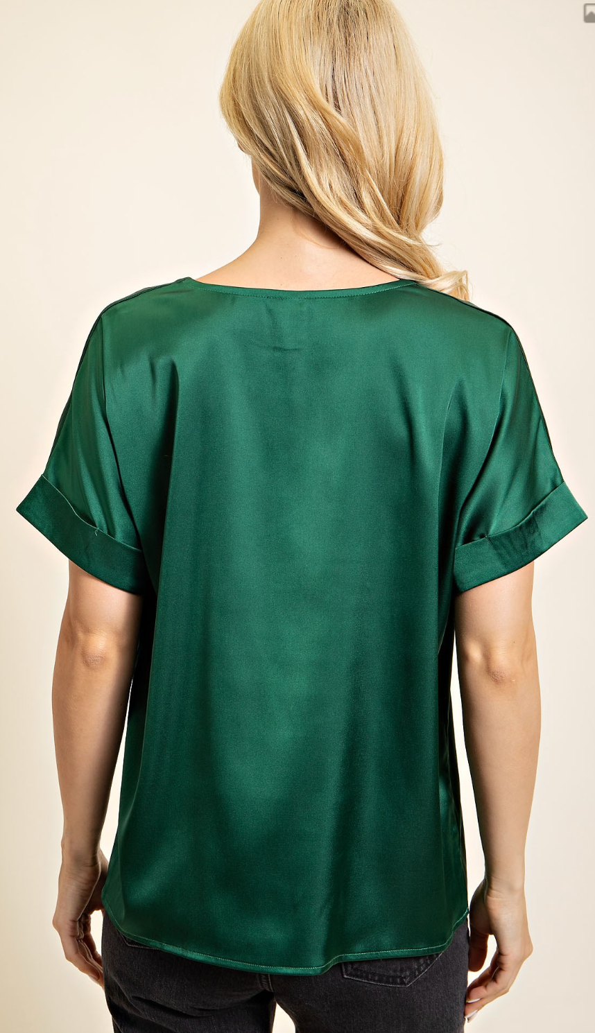 Popular Silk V-Neck Top