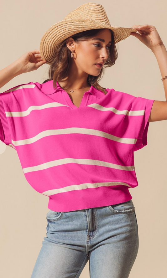 Striped Lightweight Knit Top