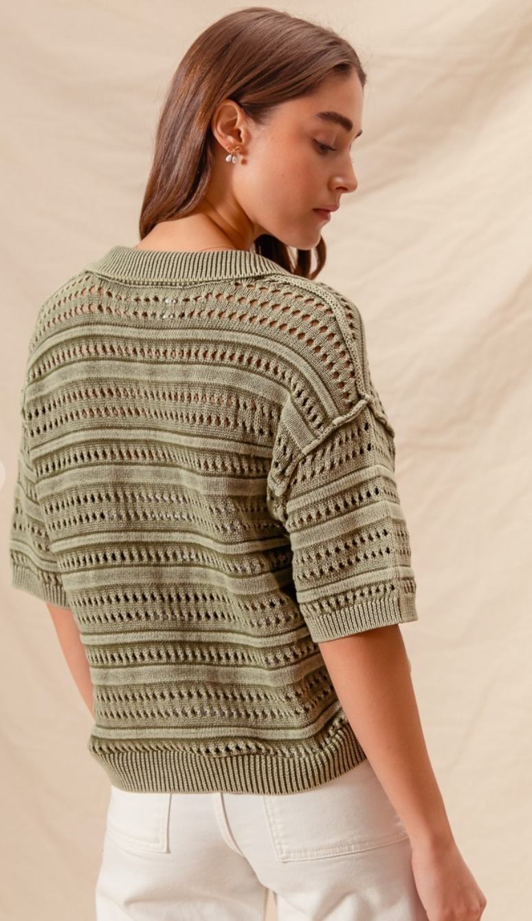 Rustic Washed Knit Sweater