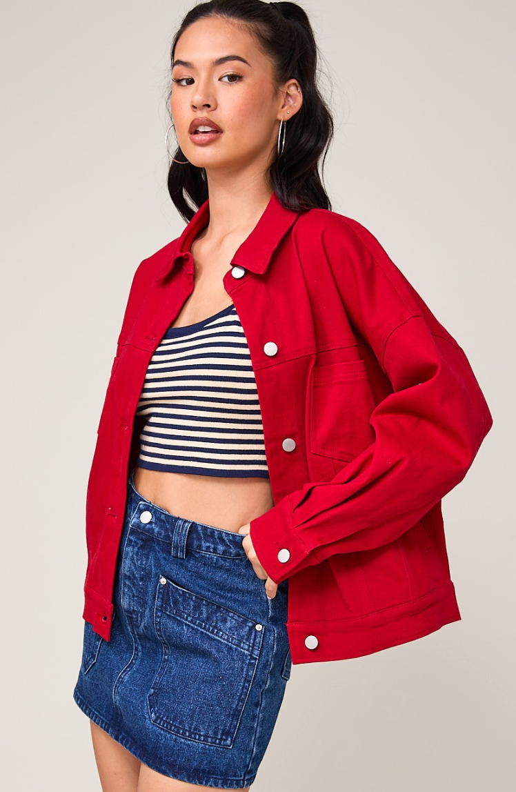 Red Denim Jacket