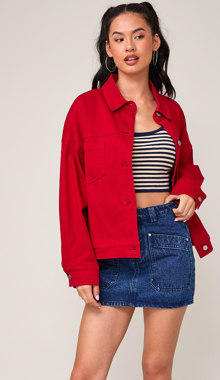 Red Denim Jacket