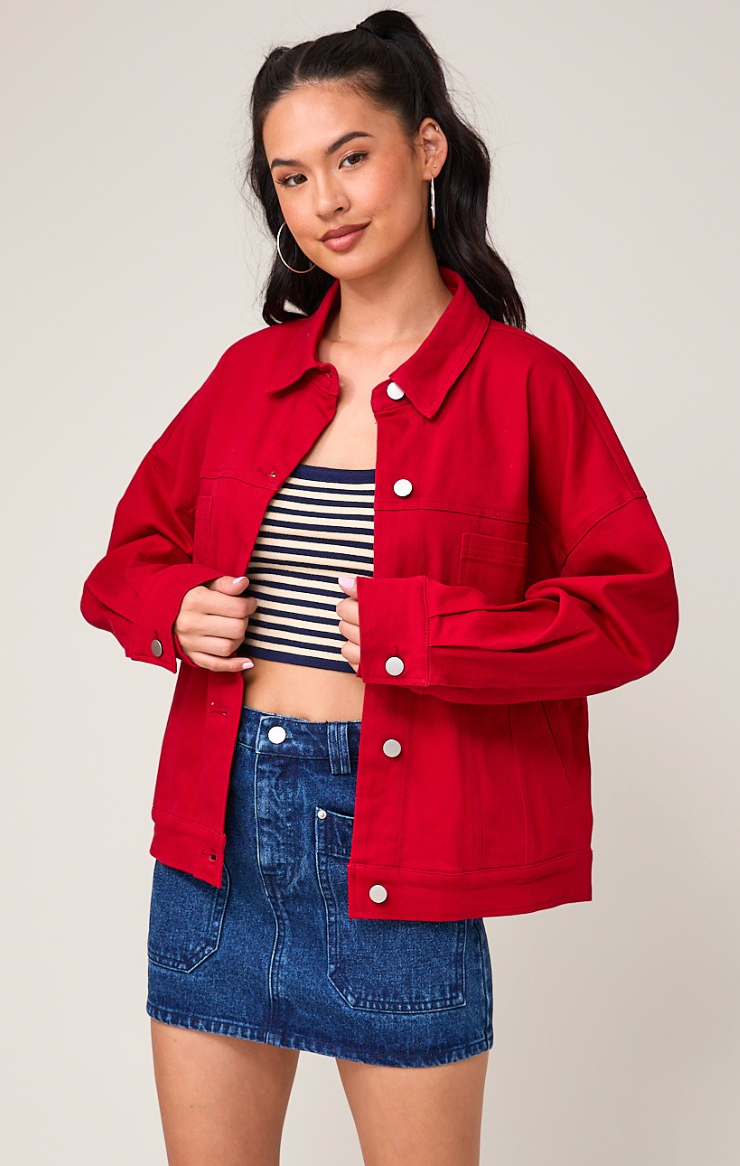 Red Denim Jacket