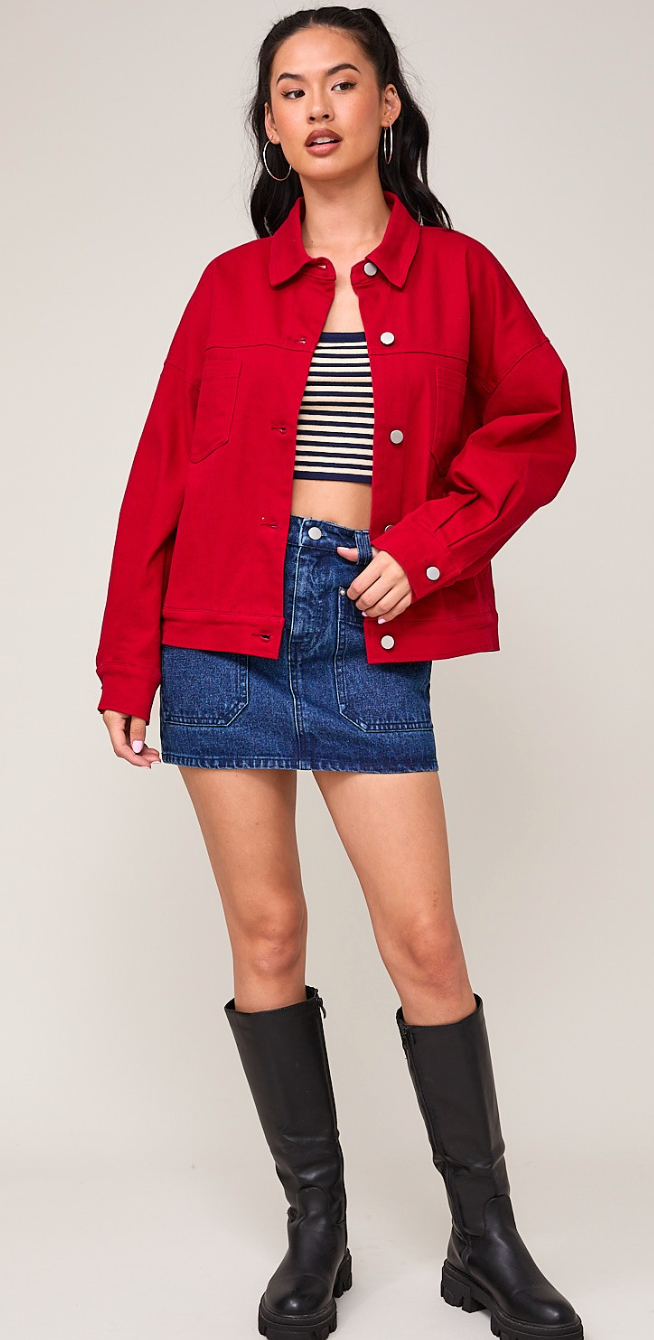 Red Denim Jacket