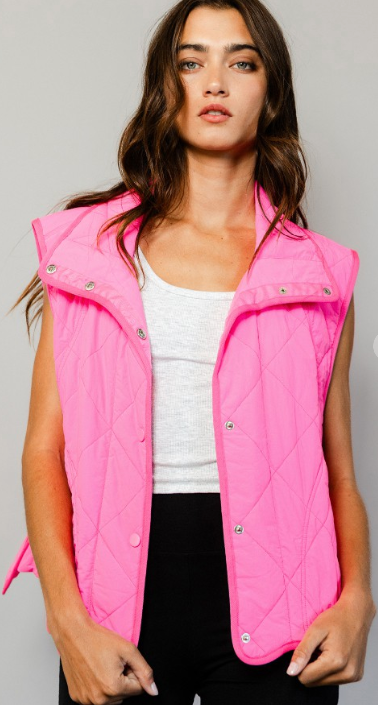 Bright Quilted Cozy Vest