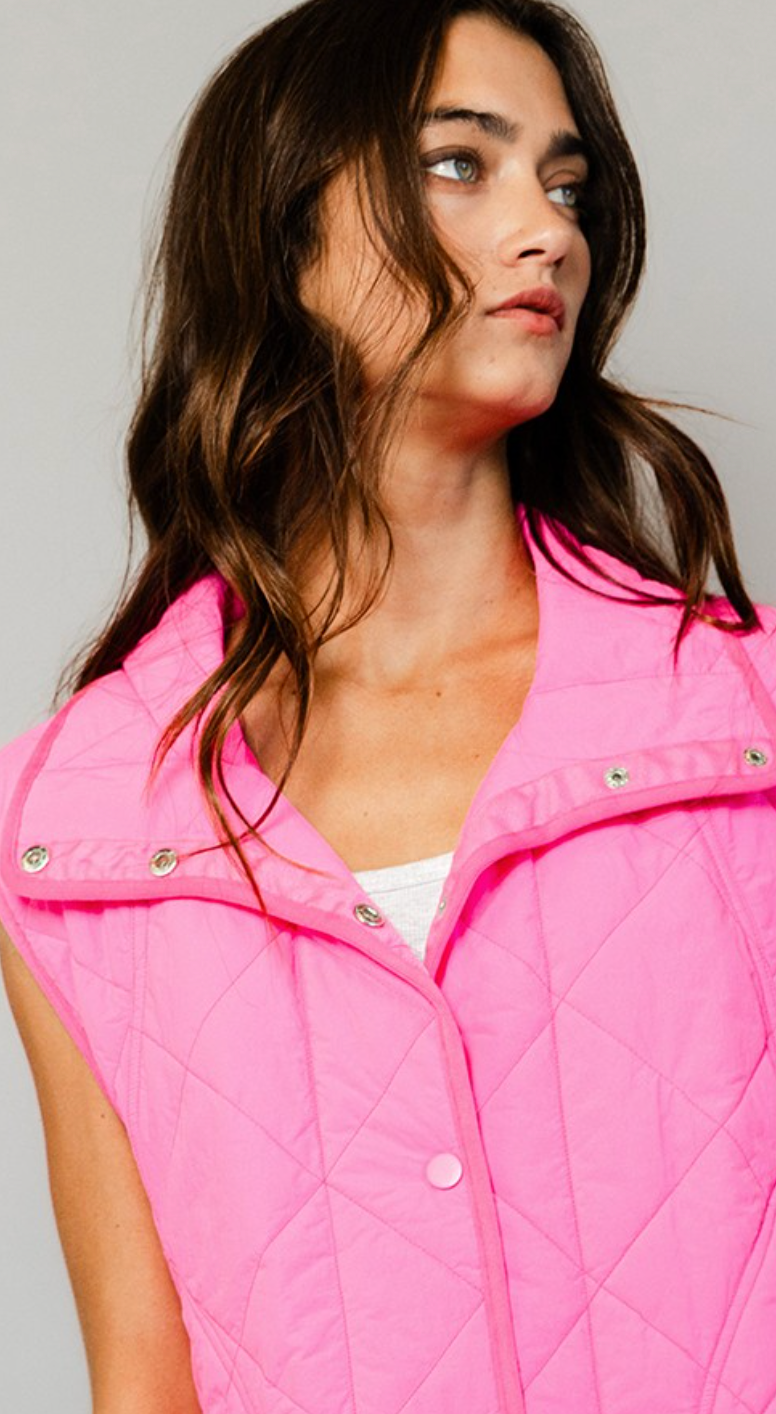 Bright Quilted Cozy Vest