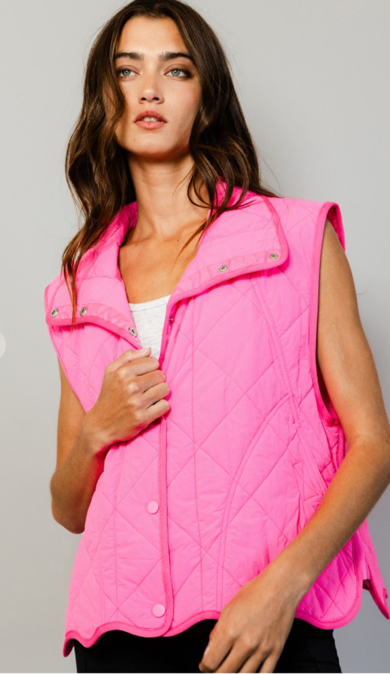 Bright Quilted Cozy Vest