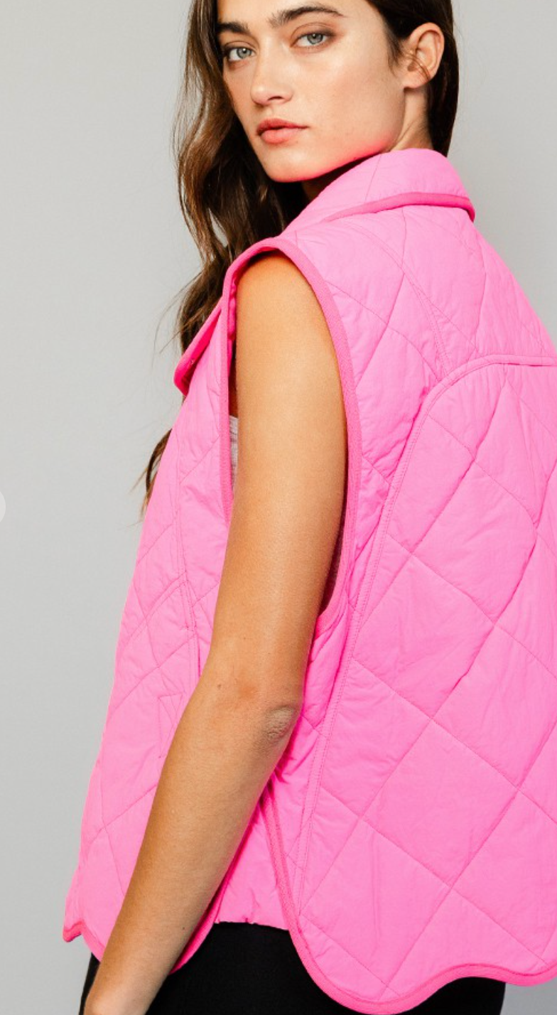 Bright Quilted Cozy Vest