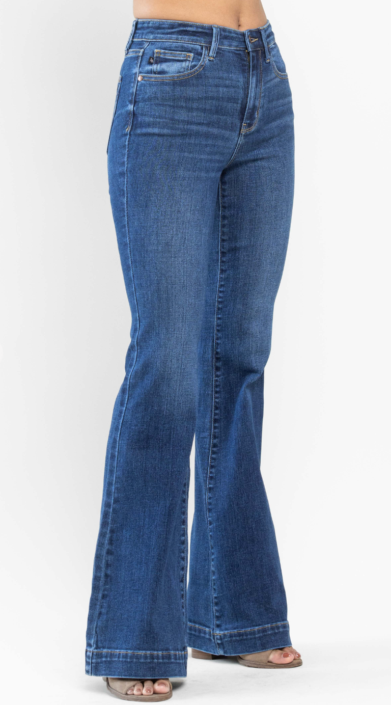 Judy Blue HW Wide Hem Flare